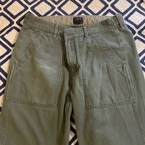 J. Crew Green Army/Camp Pants Size 32